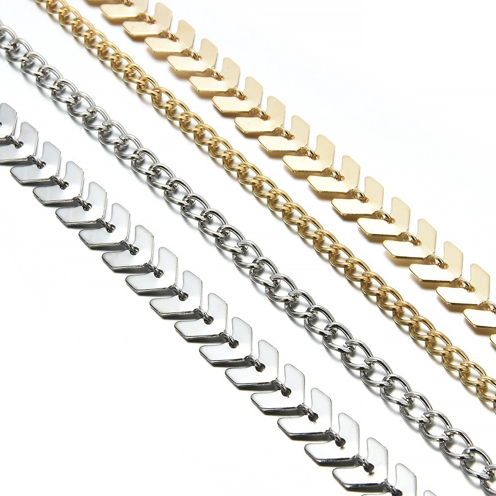 Set 2 vòng cổ thiết kế hình chuỗi chiếc lá đơn giản