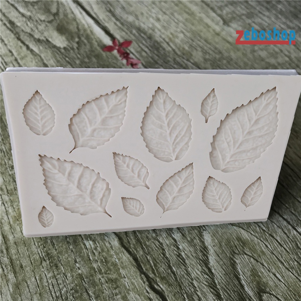 Khuôn Làm Bánh Bằng Silicone Chống Nhiệt Hình Chiếc Lá DIY