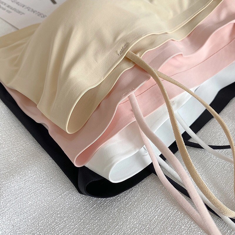 Áo lót nữ hai dây, không gọng,chất liệu vải silk lạnh co giãn và co giãn tốt, thoáng mát, thoải mái thích hợp cho mùa hè | BigBuy360 - bigbuy360.vn