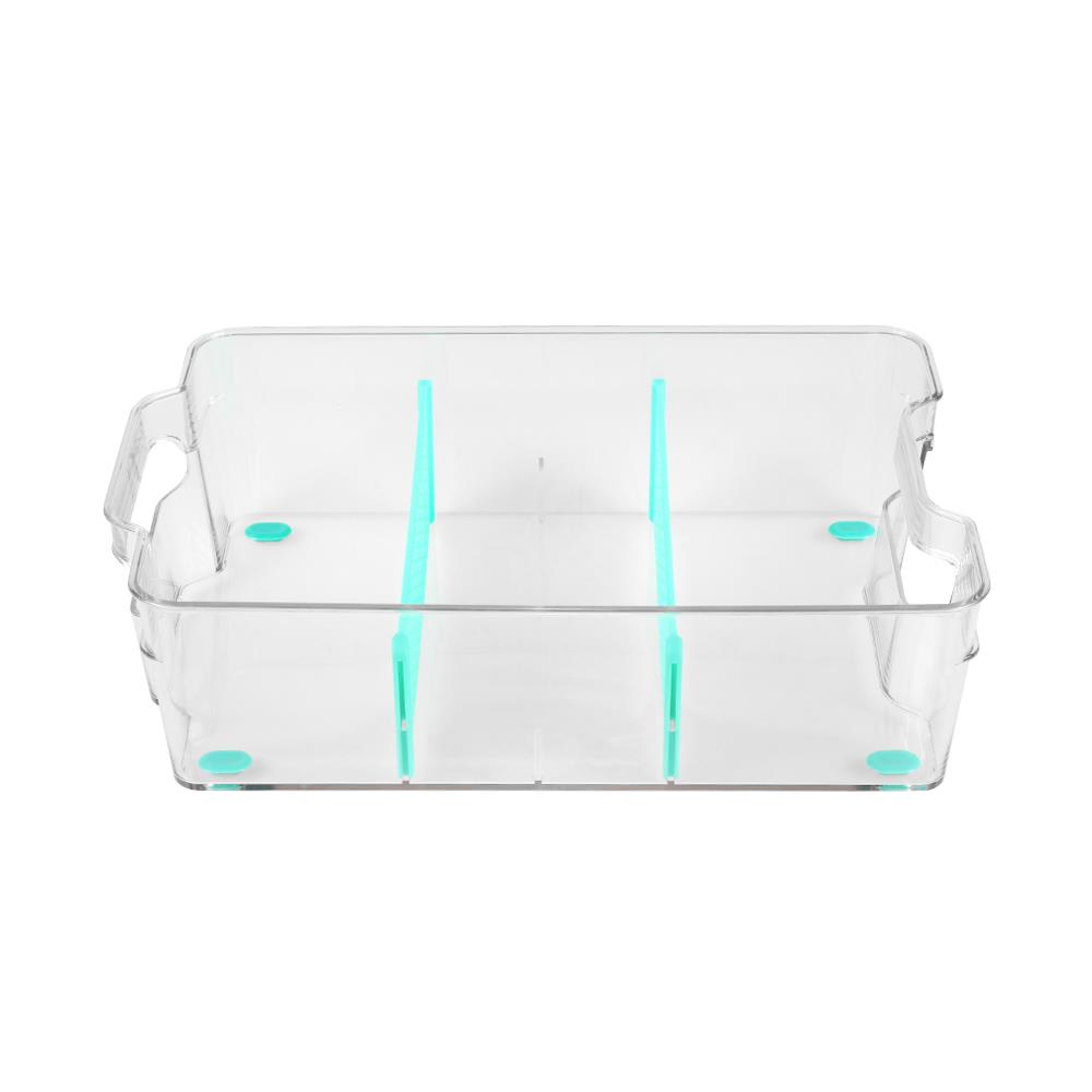 HomeBase KECH Hộp đựng đồ trong tủ lạnh bằng nhựa nhiều ngăn cỡ S W31,3xH8,8xD16cm
