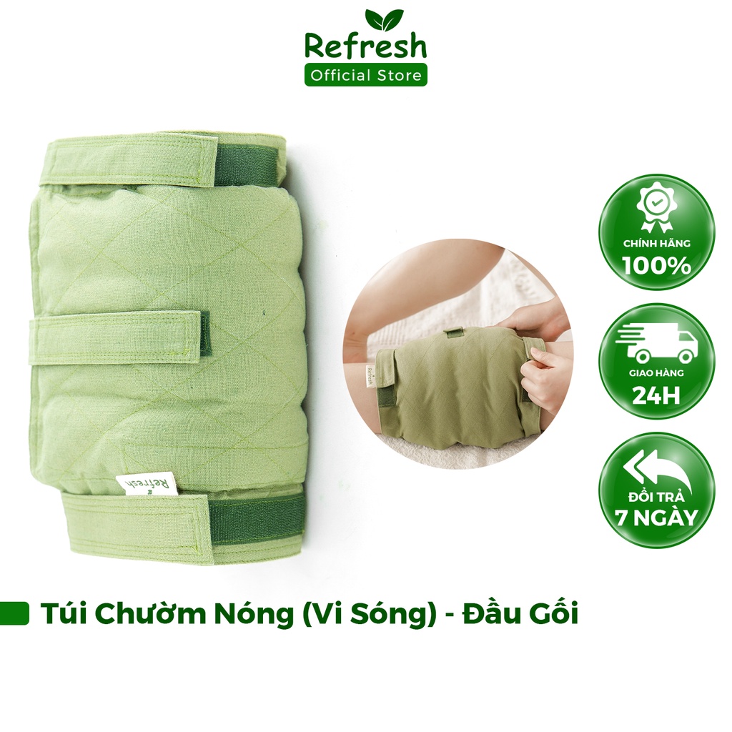 Túi Chườm Nóng, Chườm Lạnh Thảo Dược REFRESH Giảm Đau Đầu Gối, Khớp Gối, Giúp Giãn Cơ, Tăng Tuần Hoàn Máu