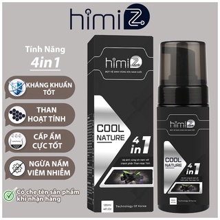 Nước rửa vùng kín nam giới Himiz dạng bọt công nghệ than hoạt tính tiên tiến ngừa khuẩn ngăn mùi