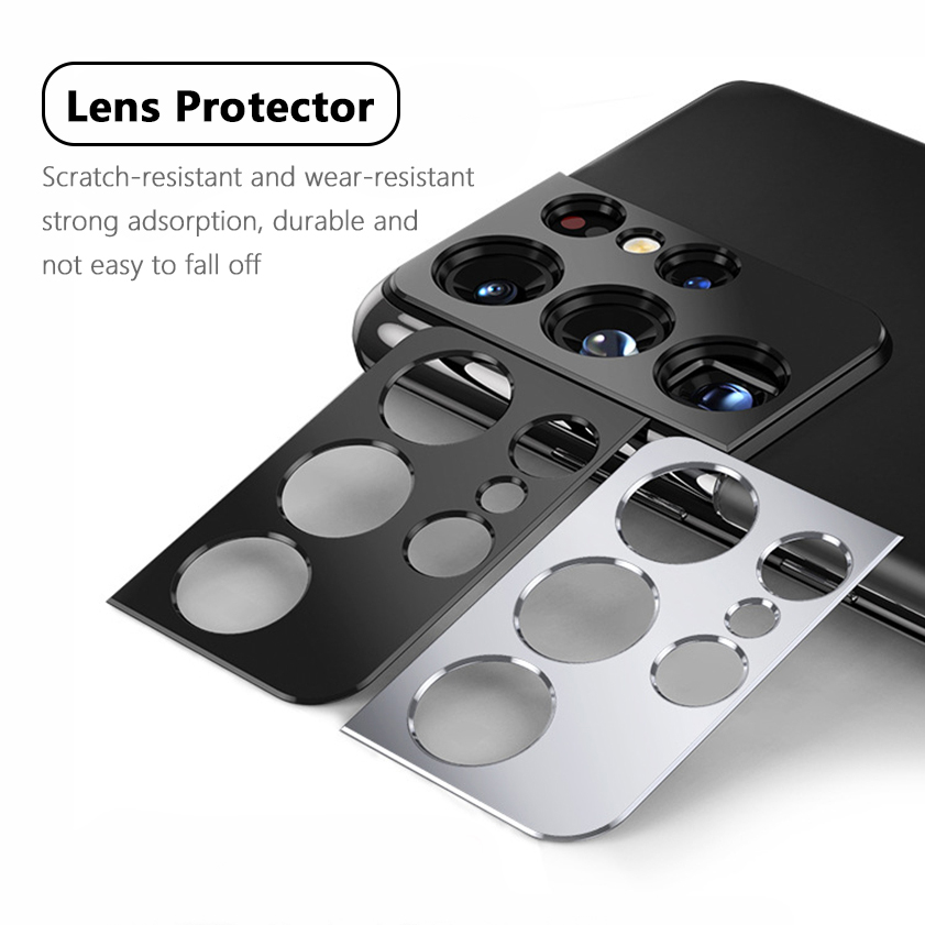 Khung bảo vệ ống kính camera bằng kim loại cho Samsung Galaxy S21 Plus Ultra S20 FE A72 A52 A52s