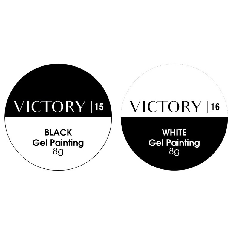 [ Hàng Chính Hãng ] Gel Vẽ Trắng Đen Nail Siêu Đặc Victory