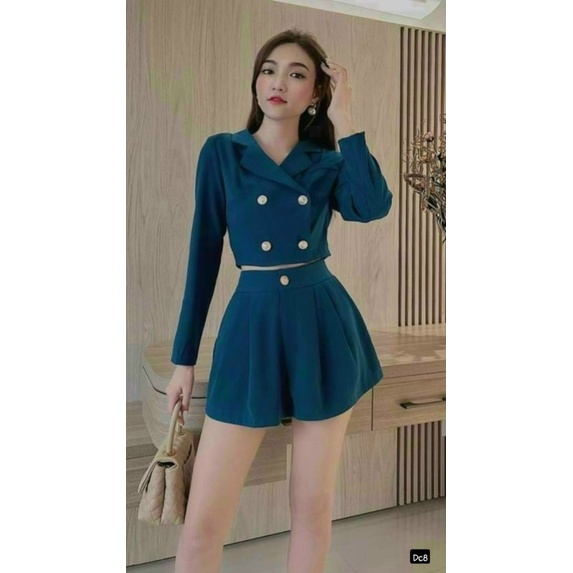 Mẫu Váy Dự Tiệc Đi Chơi --- Sét ĐÙi Cotton Lạnh Áo Blaser Phối Đùi Siêu Xinh UP