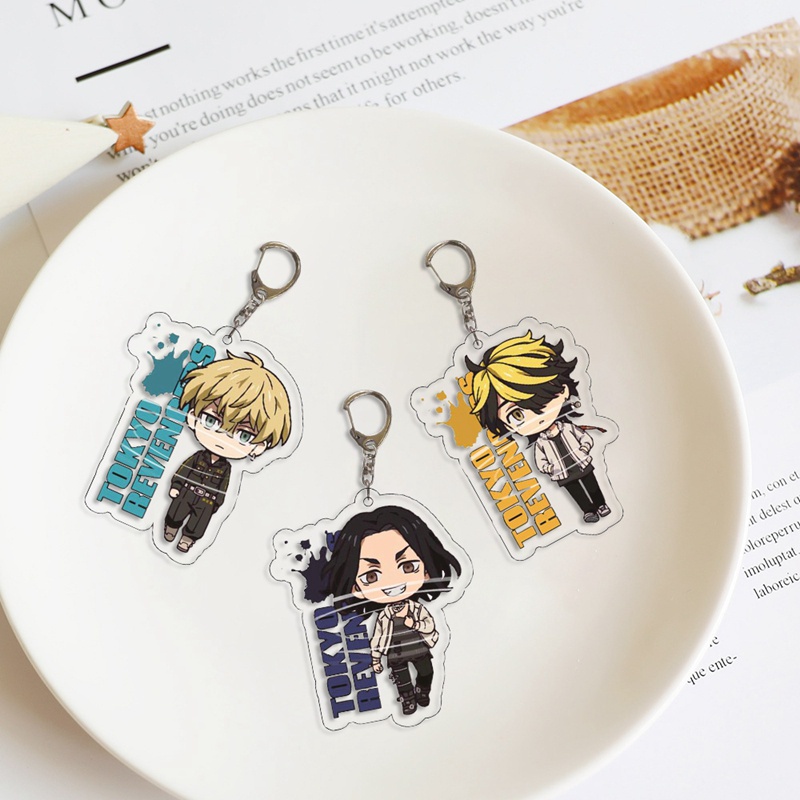 Móc Khóa Hình Nhân Vật Anime Tokyo Revengers Ken Takemichi Hinata Atsushi Chibi Đáng Yêu