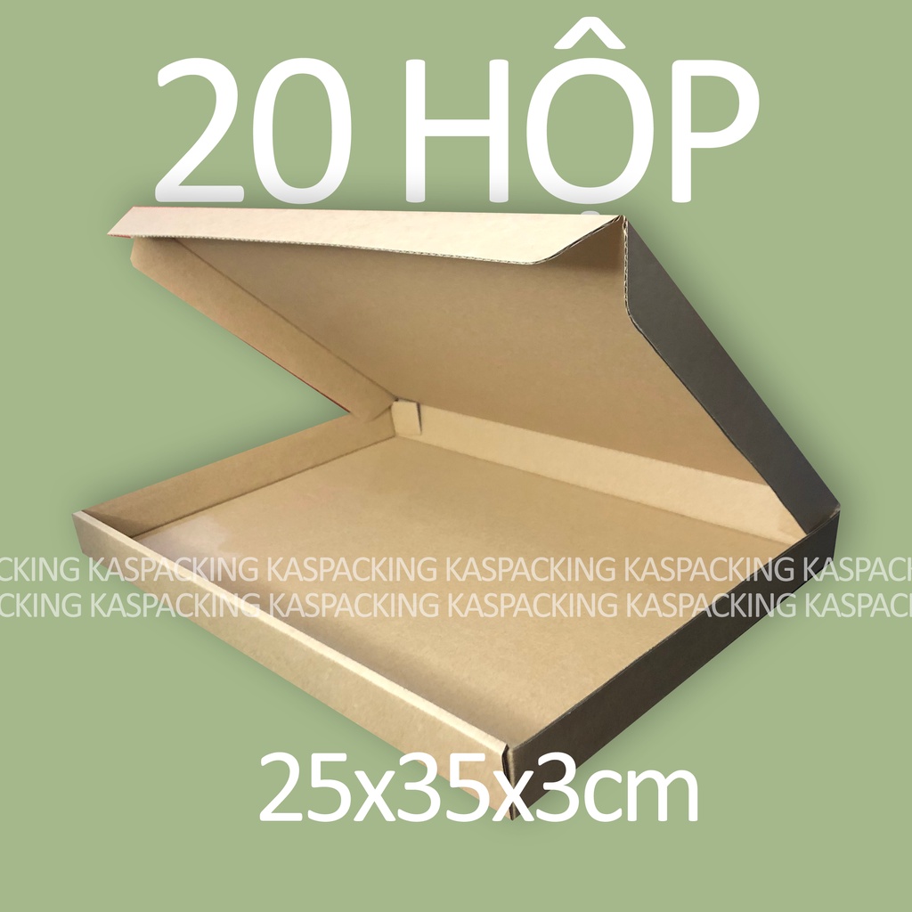 25x35x3 cm - 20 Thùng hộp carton để đựng hàng.