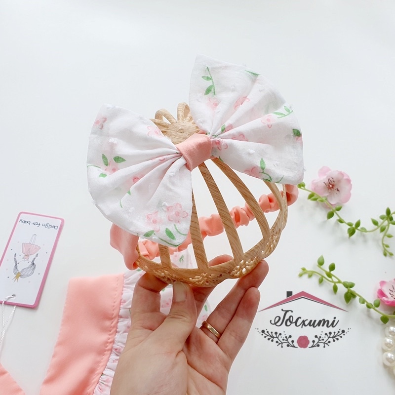 [TẶNG NƠ TÓC] BODY VÁY CÁNH TIÊN HỒNG CAM PHỐI HOA NHÍ XINH XẮN [THIẾT KẾ]
