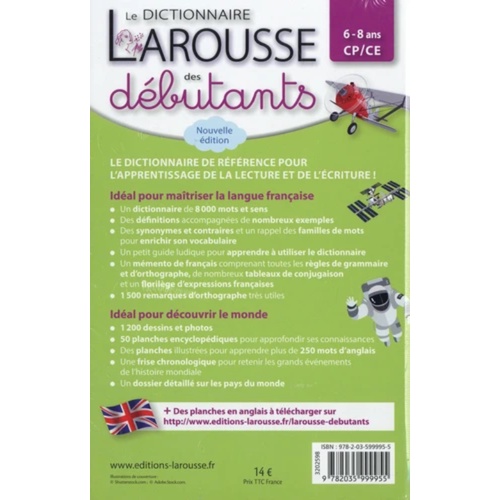 Sách - Từ điển tiếng Pháp - Larousse Dictionnaire Des Debutants 6/8 Ans Cp/Ce (6 - 8 tuổi)