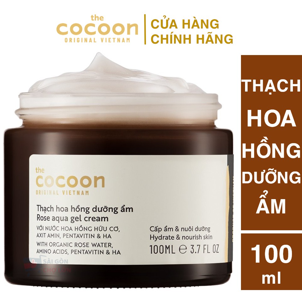 [CHÍNH HÃNG] Thạch Hoa Hồng Cocoon Thuần Chay - Cấp Ẩm 24H Mang lại làn da đầy đặn, mềm mượt và mịn màng.