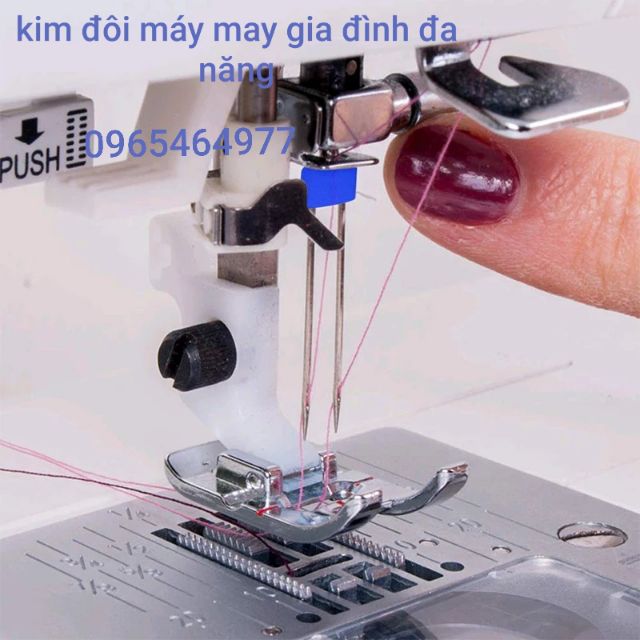 [Mã SR14MAY5 giảm 20K đơn 50K] Kim đôi máy may gia đình đa năng 3 size( 3 cây)