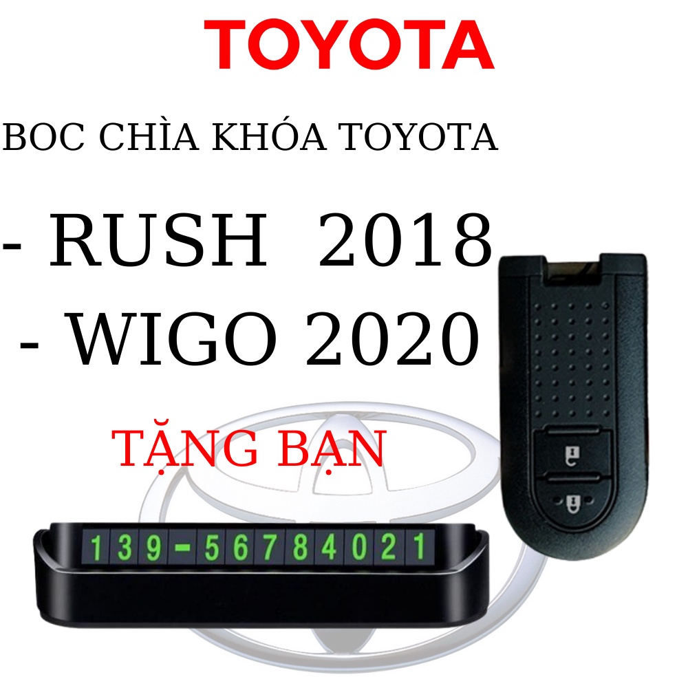 Bọc chìa khóa toyota rush,Bao da chìa khóa toyota wigo ( MÓC D )