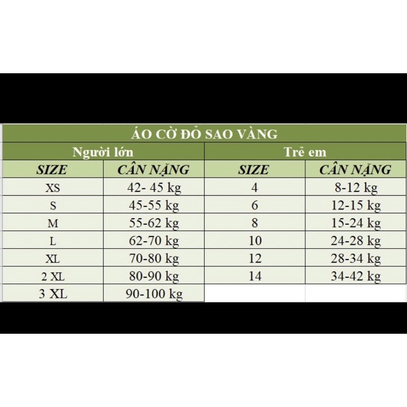 ÁO CỜ ĐỎ SAO VÀNG CHẤT COTTON