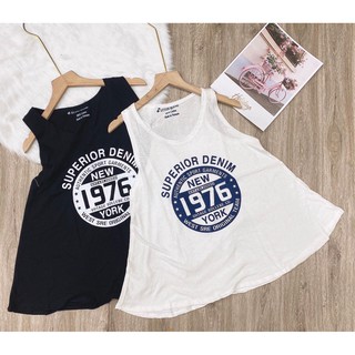 Áo tank top thun in chữ