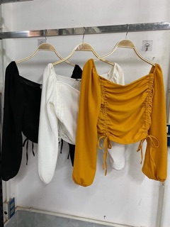 Áo crop rút dây