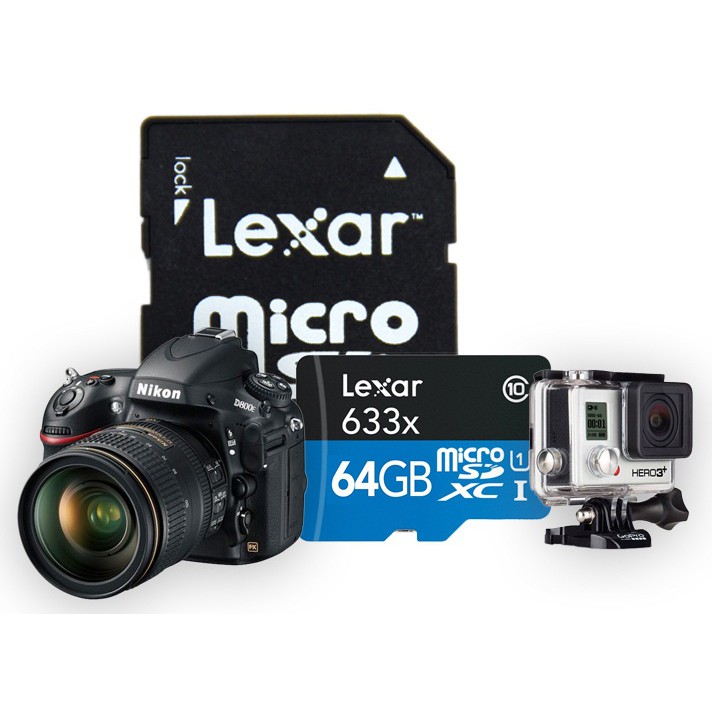 Thẻ nhớ Lexar Micro SDXC 64GB 633X 95MB/s A1 dành cho Camera hành trình, Gopro,Cam thẻ thao,Camera IP ..