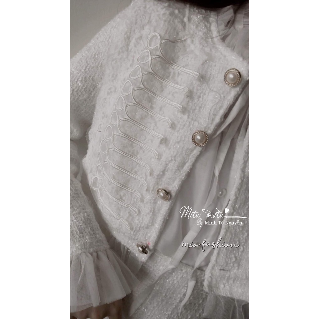 Set dạ tweed phối ren siêu xinh phong cách tiểu thư hàng Quảng Châu cao cấp_hàng ORDER | BigBuy360 - bigbuy360.vn