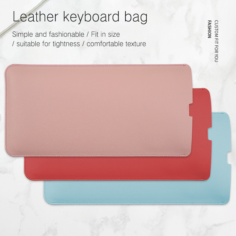 For Logitech K380 Leather Keyboard Storage Bag Ultra Thin Portable Keyboard Cover Dustproof Organizer Bag