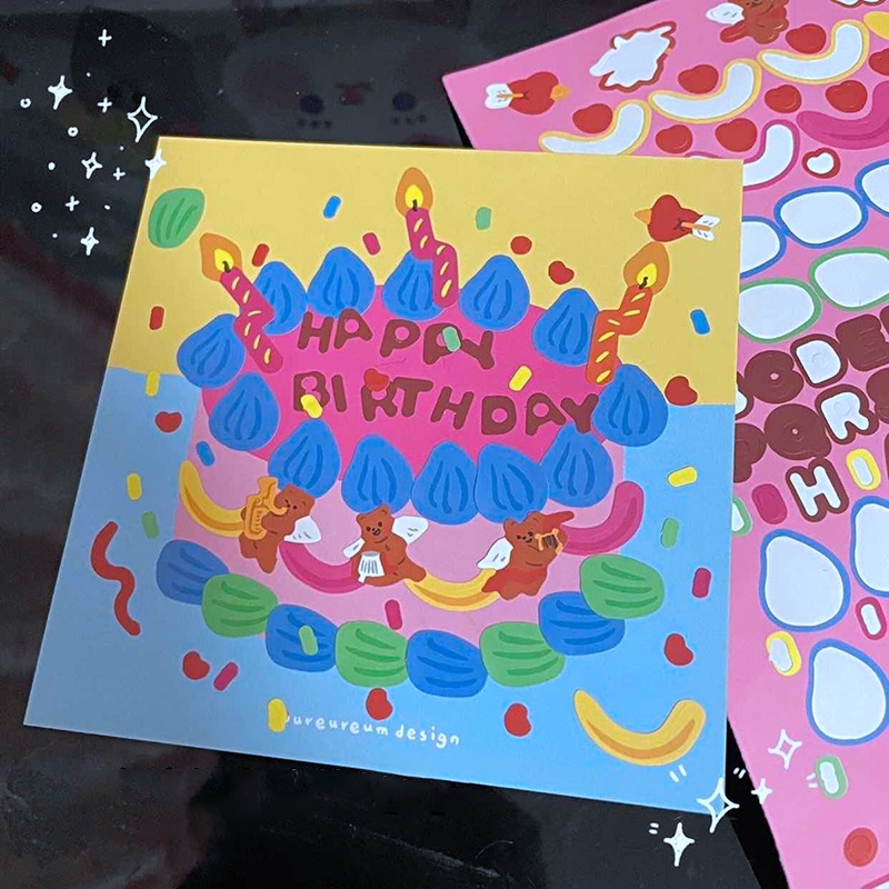 Thiệp Chúc Mừng Sinh Nhật Với Thẻ Chữ Cái Tiếng Anh Sáng Tạo DIY