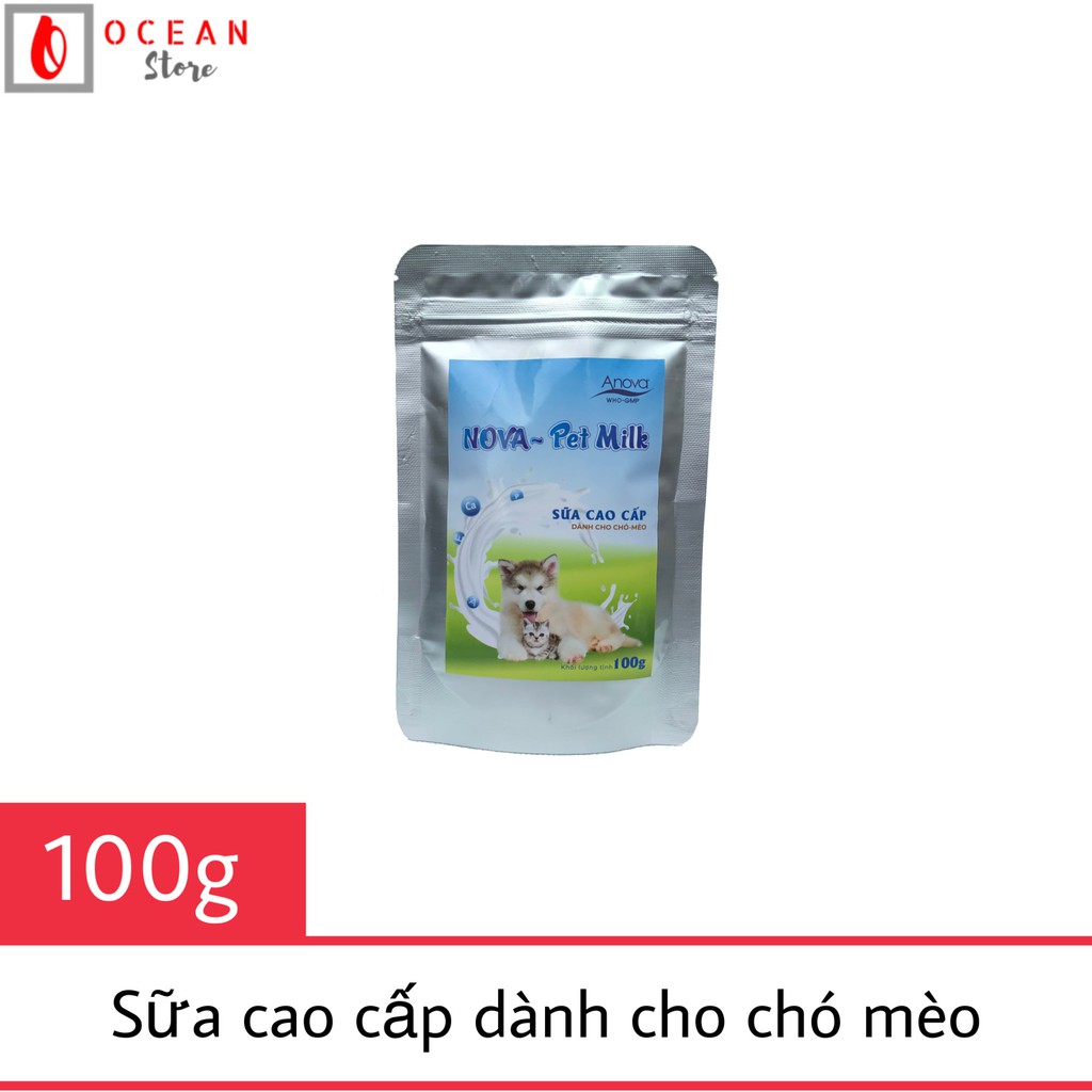 Sữa cao cấp dành cho chó mèo -Sữa Nova pet milk 100g