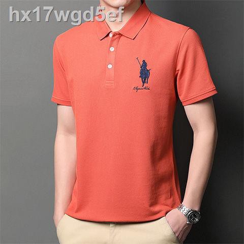 ⊕☽✠100% cotton legend Paul 2021 new nam ngắn tay t- áo sơ mi 40 tuổi POLO 50 mùa hè