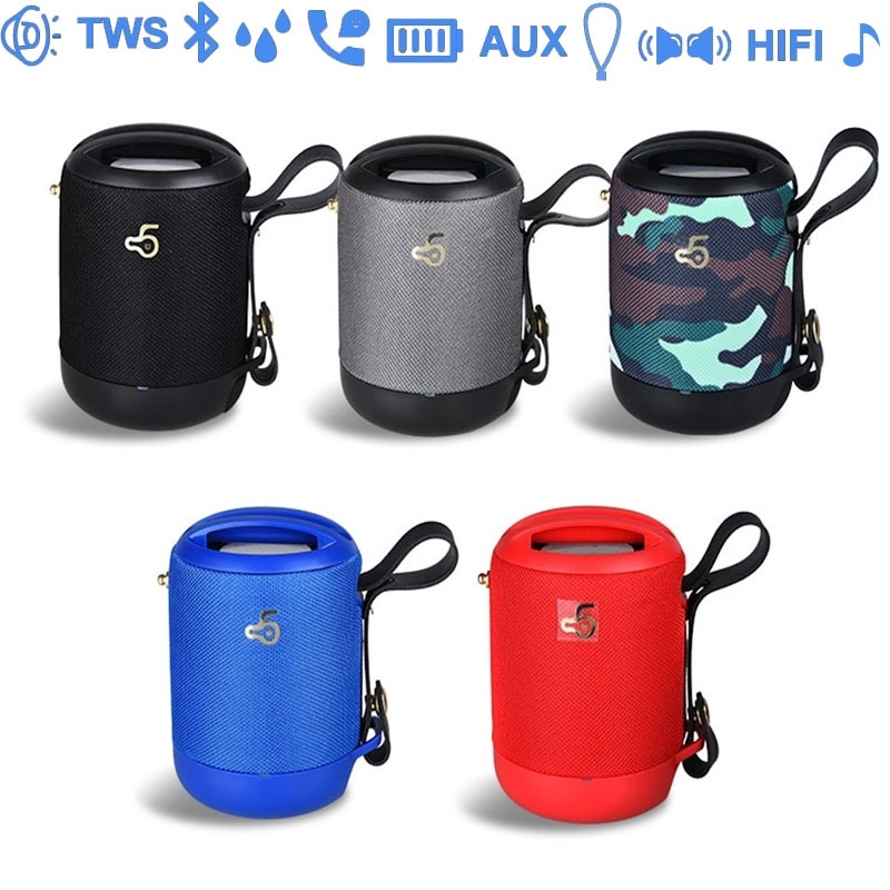 Portable TWS Wireless Bluetooth Speaker 3D Surround Sound Waterproof Subwoofer Support TF Card