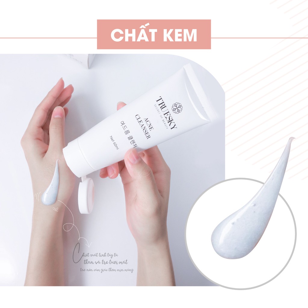 Bộ Truesky VIP04 gồm 1 gel rửa mặt 50g + 1 kem dưỡng trắng da mặt 20g + 1 kem ủ trắng 100g + 1 kem dưỡng trắng 100g | BigBuy360 - bigbuy360.vn