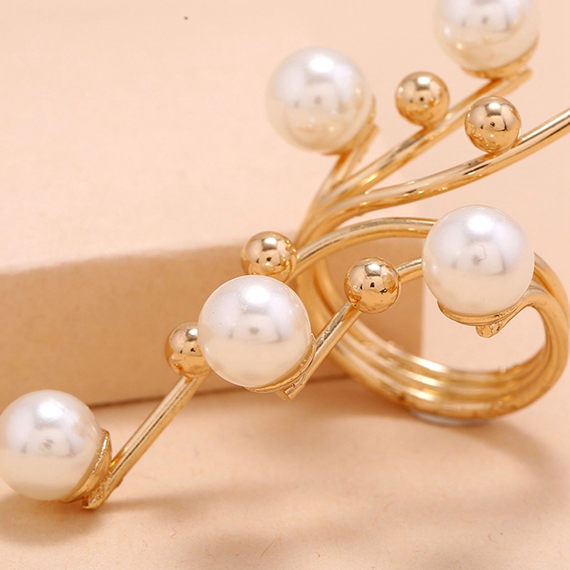 Nhẫn Mở Mạ Vàng Đính Ngọc Trai Nhân Tạo Thời Trang