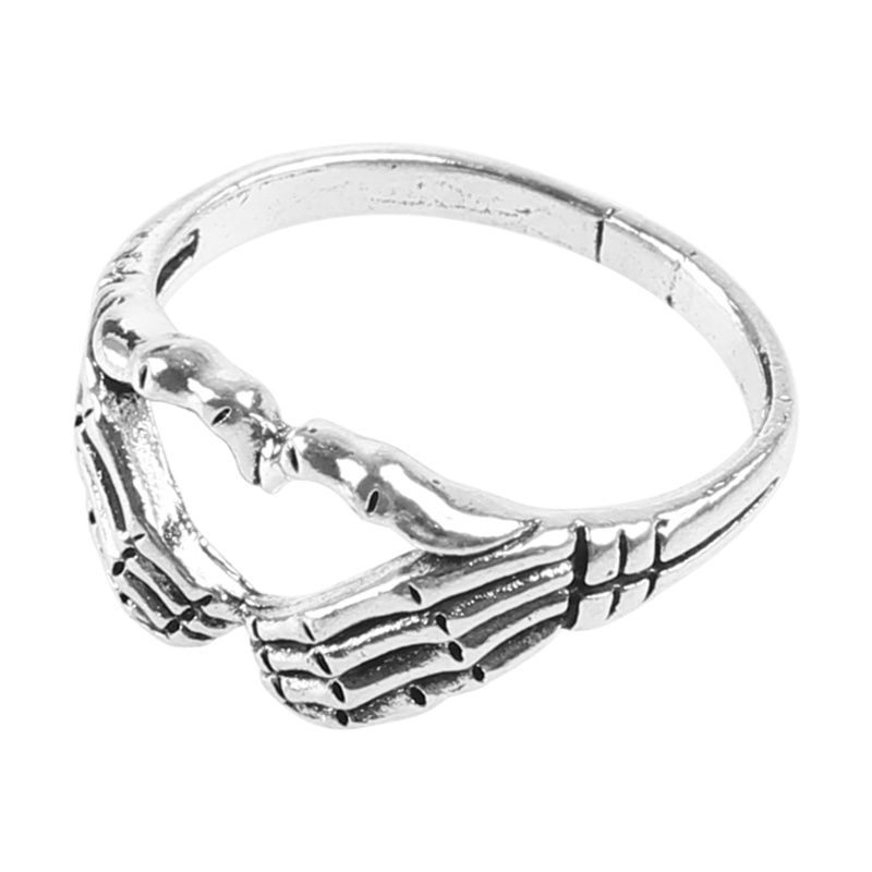 Vòng Nhẫn Hình Đầu Lâu Phong Cách Gothic Punk Cho Halloween