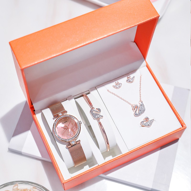 Đồng hồ nữ dây kim loại Aborni Swan Combo | BigBuy360 - bigbuy360.vn