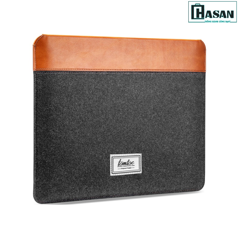 Túi chống sốc chính hãng TOMTOC (USA) Felt &amp; PU Leather - H16-E01 cho Macbook 15-16 inch/Dell XPS 15