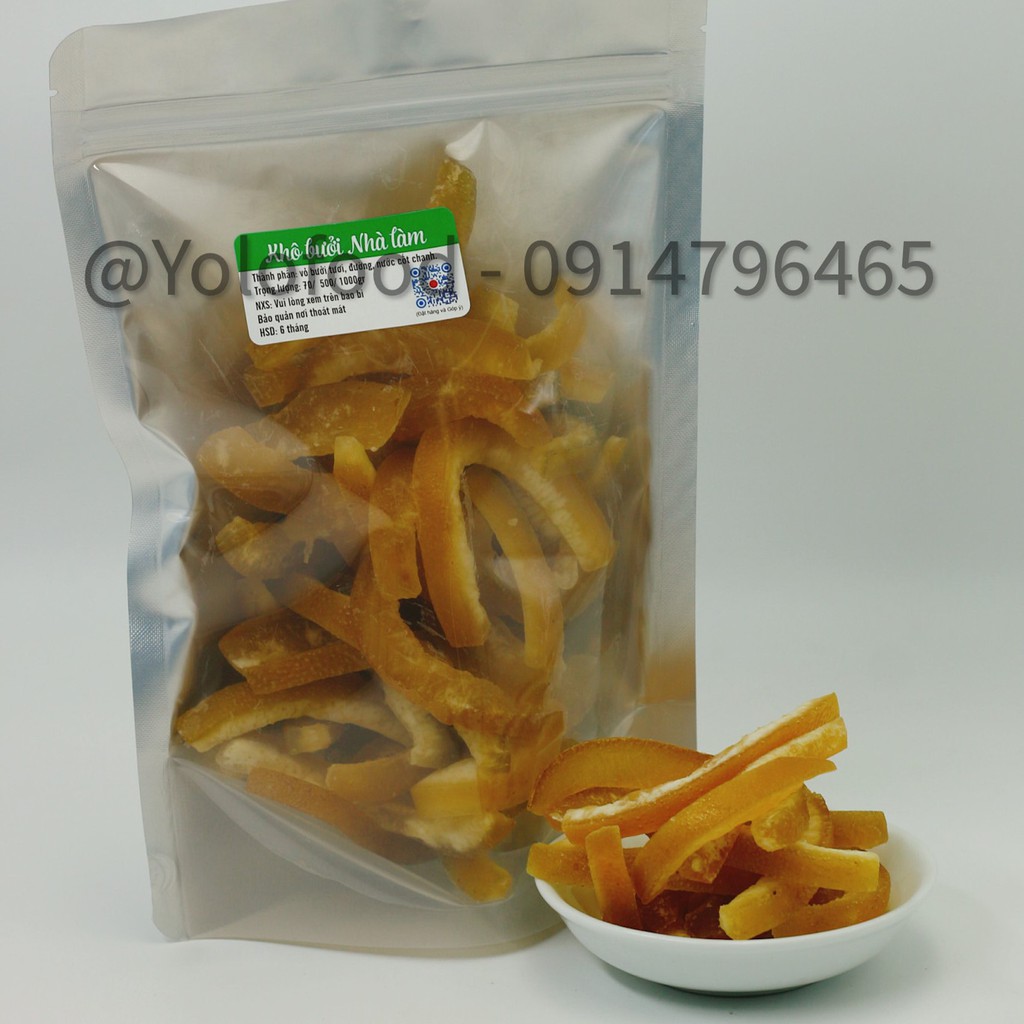 Bưởi vỏ sấy dẻo 50/ 200g (Khô bưởi dẻo tự nhiên ít ngọt) [Hàng tại xưởng sản xuất] | BigBuy360 - bigbuy360.vn