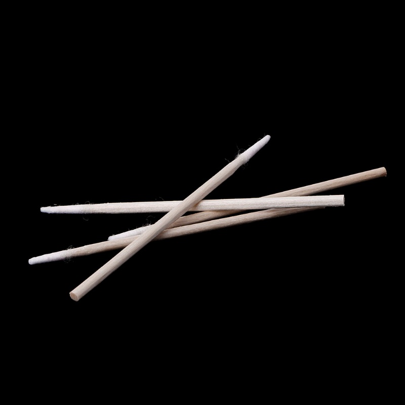 ✿ Set 100 Tăm Bông Cotton Nhỏ Tay Cầm Bằng Gỗ Đa Ứng Dụng