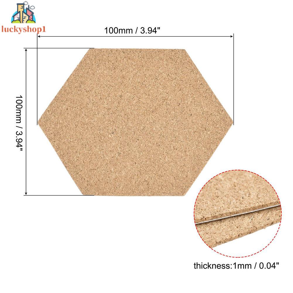 Bộ 10 Đế Lót Ly Thủy Tinh Hình Lục Giác 100x85x1mm