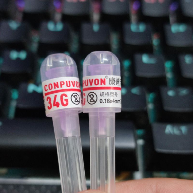 (Q1-HCM) |01 CÂY| Đầu Kim Meso 34G-4mm Căng Bóng | Kim Nano Siêu Nhỏ 34G Chuyên Tiêm Vùng Mắt Tiêm PRP