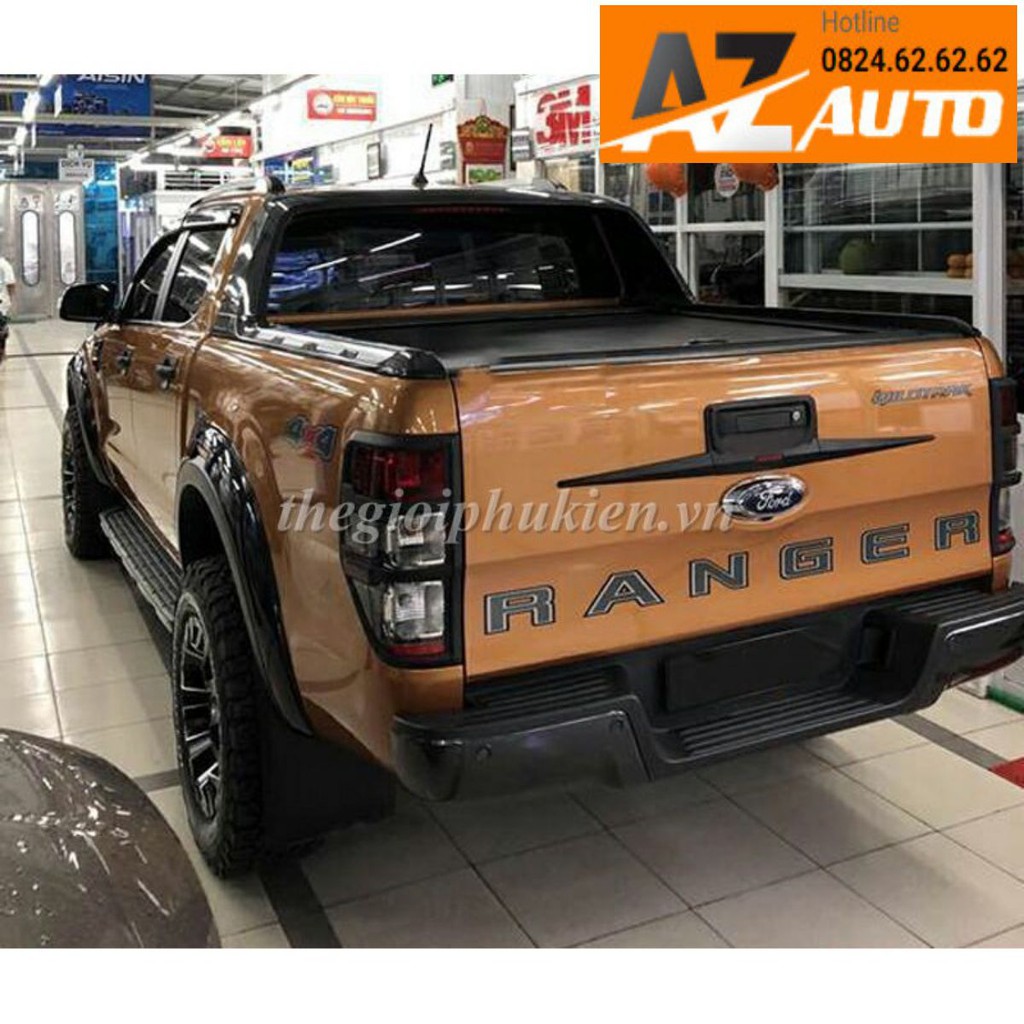 BỘ ỐP TAY NẮM, HÕM CỬA XE, TAY MỞ CỐP , NẮP XĂNG XE FORD RANGER 2016-2022 nhựa đen