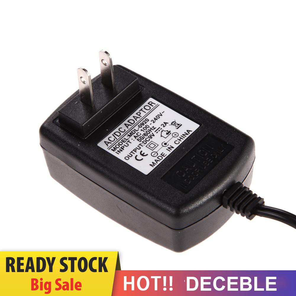 Deceble AC 100-240V Converter Adapter DC 5.5 x 2.5MM 9V 2A 2000mA Charger