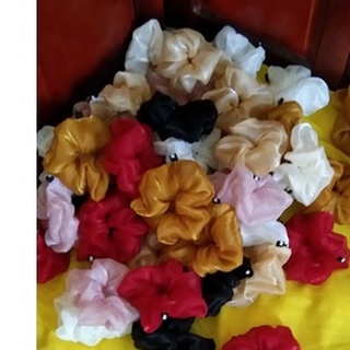 Cột tóc srunchie tơ xước ánh kim