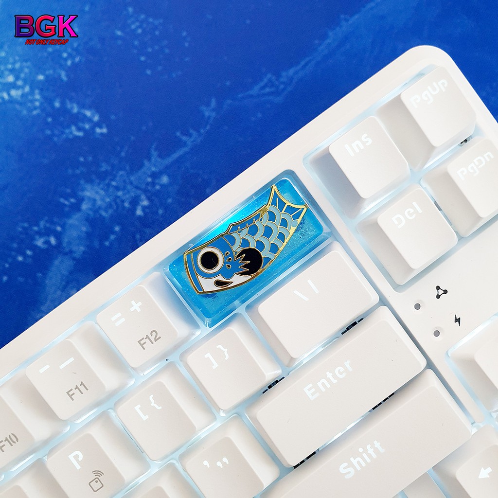 Keycap Lẻ Cờ Cá Chép Nhật Koinobori OEM 2U profile ( keycap resin độc lạ )( Keycap Artisan )