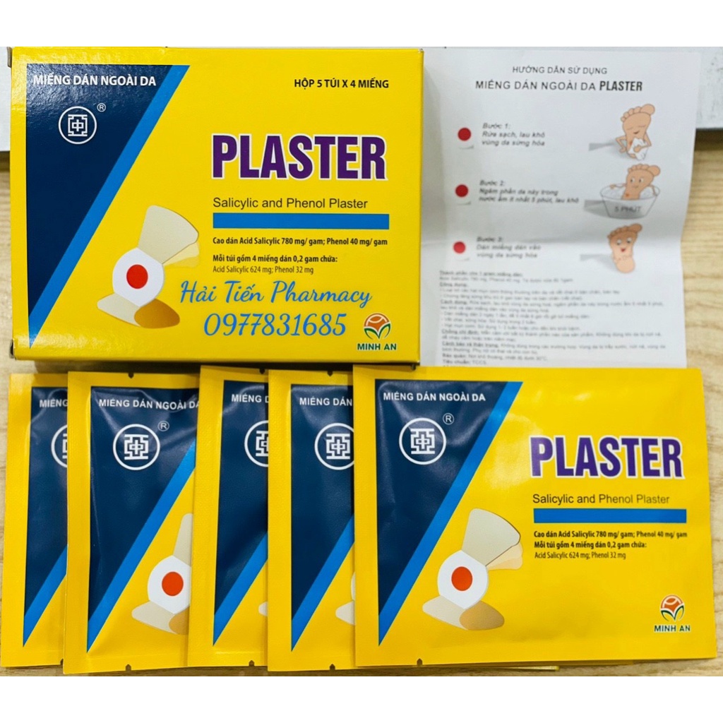 Miếng dán  mụn cóc mụn cơm Plaster Minh An hiệu quả đơn giản dễ sử dụng