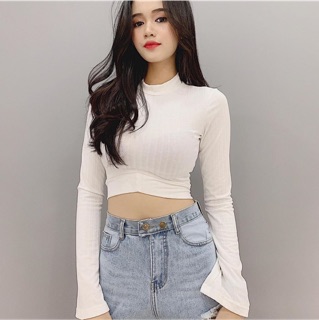 Áo crop tay dài