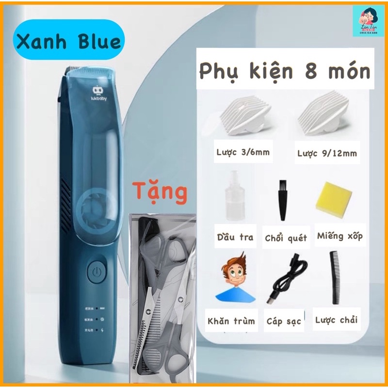 TẶNG SET KÉO LƯỢC TÔNG ĐƠ CẮT HÚT TÓC TỰ ĐỘNG LUKBABY CHO BÉ.MÃ TĐƯƠ