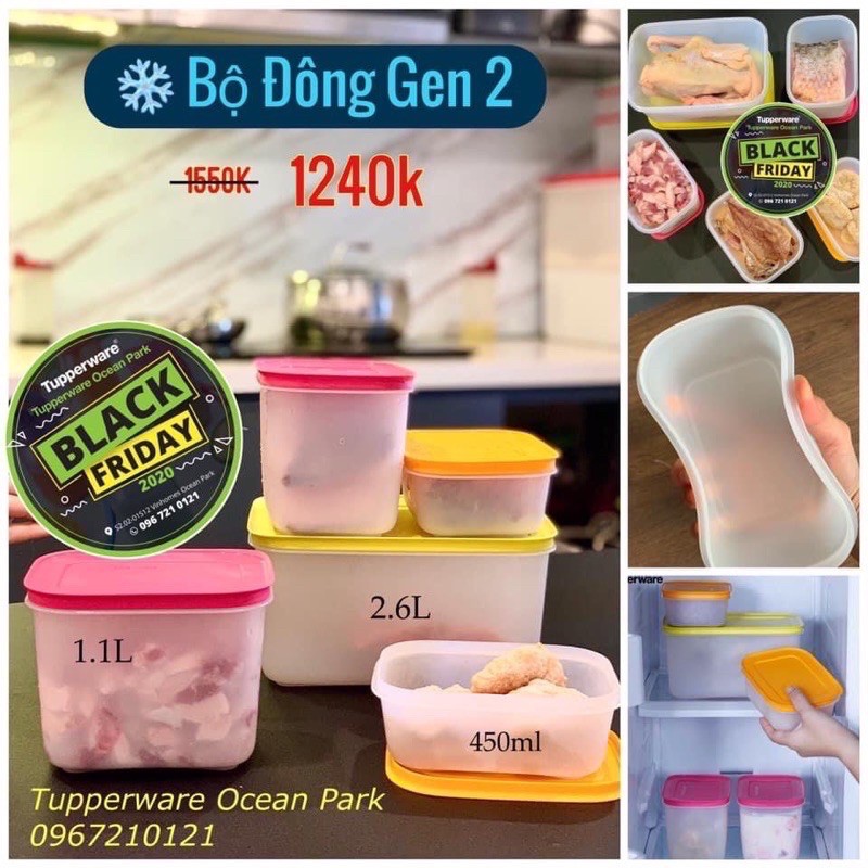 Bộ Hộp Trữ Đông cao cấp Freezermate Gen II (5) đông dẻo tupperware