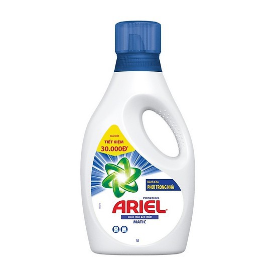 Nước giặt Ariel Matic khử mùi ẩm mốc chai 2.4kg