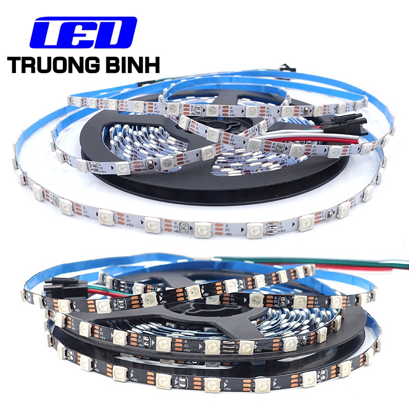 ĐÈN LED DÁN WS2812B ARGB MỎNG 5MM LOẠI PHỔ THÔNG CUỘN 1 MÉT ĐIỆN ÁP 5V