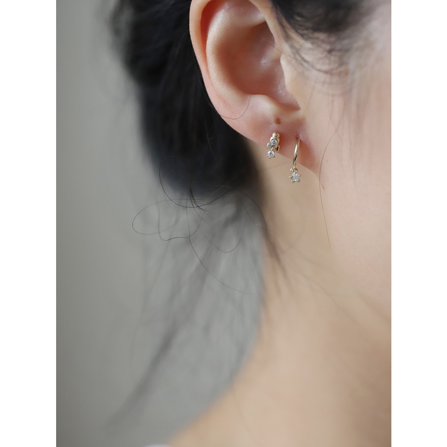 Bông Tai Ngôi Sao Năm Cánh Mạ Bạc 925 Dễ Thương Cho Nữ