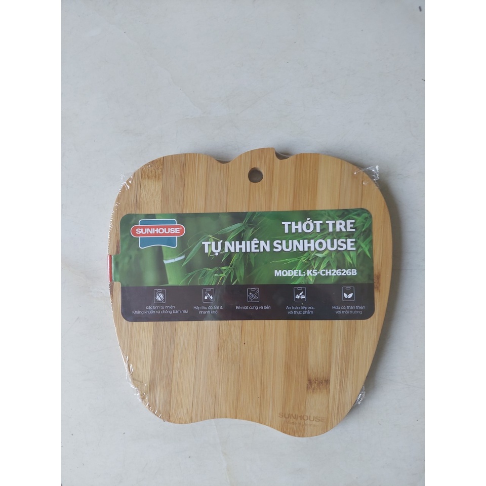THỚT TRE TỰ NHIÊN SUNHOUSE (4 KÍCH THƯỚC)