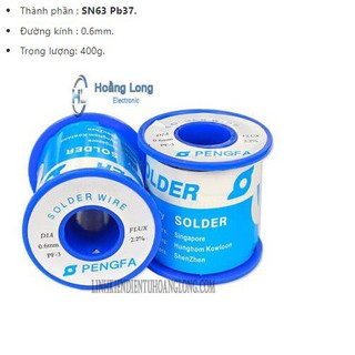 Thiếc Hàn PengFa Loại Tốt 0.6mm Sn63 Pb37 400g (Solder Wire)