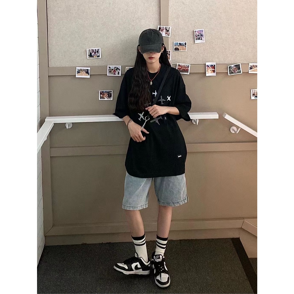 NRVP Áo Thun Cổ Tròn Oversize Thời Trang Hàn Quốc 2022 Cho Nữ