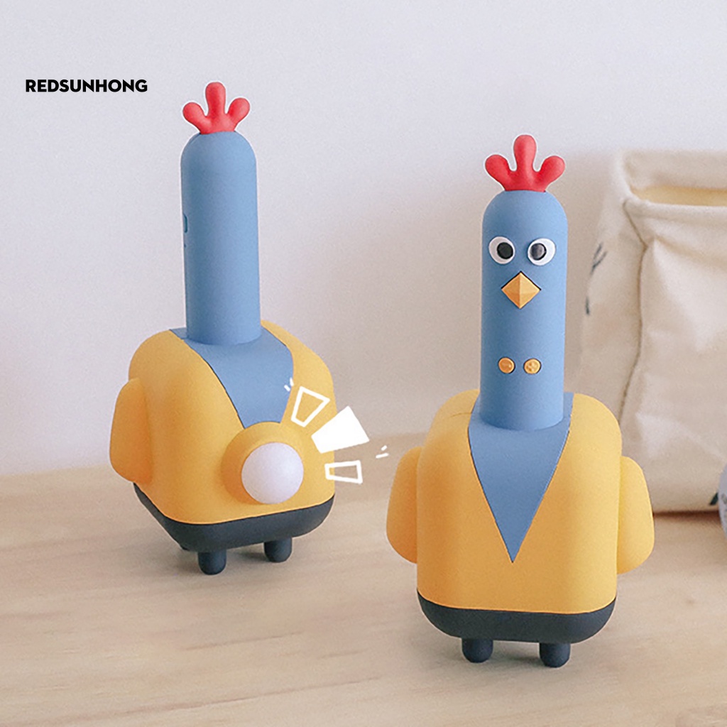 Hộp Nhạc Bluetooth 5.0 Hình Chú Gà Hoạt Hình Dễ Thương Có Đèn Ngủ Tiện Dụng